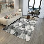 Tapis de salon bambou 120 x 180 cm - Gris
