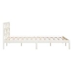 vidaXL Cadre de lit Blanc Bois de pin massif 140x190 cm
