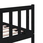 vidaXL Cadre de lit Noir Bois massif 200x200 cm