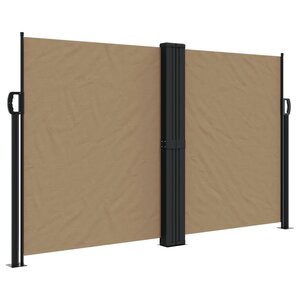 vidaXL Auvent latéral rétractable taupe 140x1200 cm