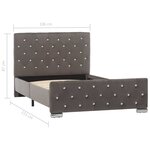 vidaXL Cadre de lit Gris Velours 100x200 cm