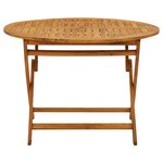 vidaXL Table pliable de jardin 110 cm Bois d'acacia massif