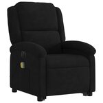 vidaXL Fauteuil inclinable de massage électrique noir velours