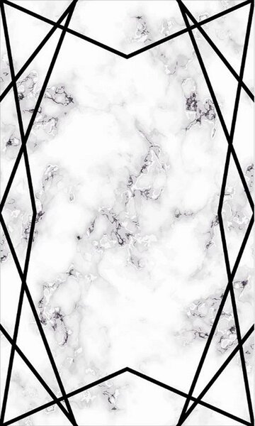 Tapis de salon croisé 120 x 180 cm - Noir