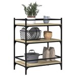 vidaXL Chariot de cuisine chêne sonoma 65x40x86 5 cm bois d'ingénierie