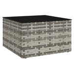 vidaXL Salon de jardin 2 Pièces avec coussins Gris Résine tressée