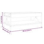 vidaXL Table basse avec LED Infinity chêne marron 90x50x38 cm