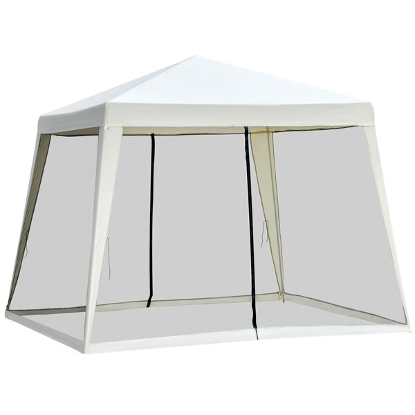 Tonnelle barnum style colonial dim. 3L x 3l x 2 45H m 4 moustiquaires 2 zippées beige noir