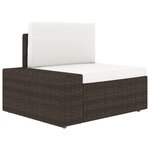 vidaXL Salon de jardin 12 Pièces avec coussins Marron Résine tressée