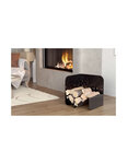 THIRARD - Range bûches noir pour intérieur et extérieur Bristol  acier  433x500mm