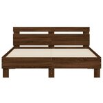 vidaXL Cadre de lit sans matelas chêne marron 140x190 cm