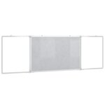 vidaXL Tableau blanc magnétique pliable 200x60x1 7 cm aluminium