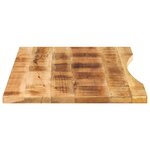 vidaXL Dessus de bureau avec courbe 120x60x2 5 cm manguier massif brut