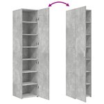 vidaXL Buffet haut gris béton 40x42 5x185 cm bois d'ingénierie