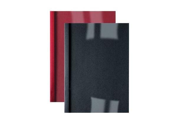 Lot de 100 LinenWeave Plats de couverture thermique 15 mm rouge GBC