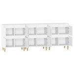 vidaXL Buffets 3 Pièces blanc 60x35x70 cm bois d'ingénierie