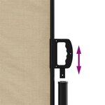 vidaXL Auvent latéral rétractable beige 160x500 cm