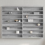 vidaXL Armoire à vitrine sonoma gris 100x8 5x75 cm bois d'ingénierie