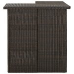 vidaXL Ensemble de bar de jardin 16 Pièces coussins Résine tressée Marron