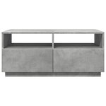 vidaXL Table basse avec lumières LED gris béton 90x49x40 cm