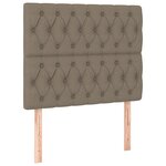 vidaXL Cadre de lit avec tête de lit Taupe 90x200 cm Tissu