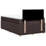 vidaXL Sommier à lattes de lit avec matelas Marron foncé 120x200 cm