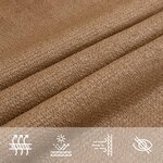 vidaXL Voile d'ombrage 160 g/m² Taupe 2 5x5 m PEHD