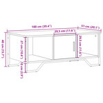 vidaXL Table basse chêne marron 100x51x40 cm bois d'ingénierie