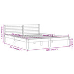 vidaXL Cadre de lit sans matelas cire marron 180x200cm bois pin massif