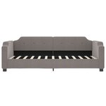 vidaXL Lit de jour avec matelas taupe 90x200 cm tissu