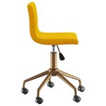 vidaXL Chaises à manger pivotantes lot de 2 jaune moutarde velours