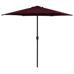 vidaXL Parasol d'extérieur et mât en aluminium 270x246 cm Bordeaux