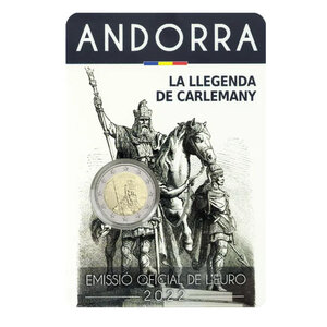 2 euros commémorative Andorre BU 2022 - Légende de Charlemagne.