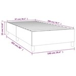 vidaXL Sommier à ressorts de lit Crème 100x200 cm Similicuir