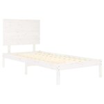 vidaXL Cadre de lit Blanc Bois de pin massif 100x200 cm