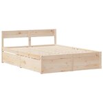 vidaXL Cadre de lit sans matelas 120x190 cm bois de pin massif