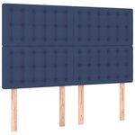 vidaXL Cadre de lit avec tête de lit Bleu 140x190 cm Tissu