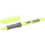 Surligneur highlighter grip caoutchouc pointe moyenne biseautee vert pastel x 12 bic