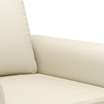 vidaXL Canapé à 2 places Crème 140 cm Similicuir