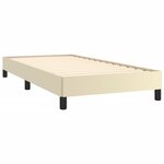 vidaXL Cadre de lit Crème 90x190 cm Similicuir