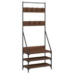 vidaXL Porte-vêtements et rangement des chaussures chêne marron