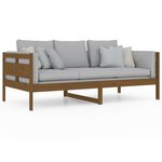 vidaXL Lit de jour Marron miel Bois de pin massif 90x190 cm