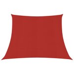 vidaXL Voile d'ombrage 160 g/m² Rouge 3/4x3 m PEHD