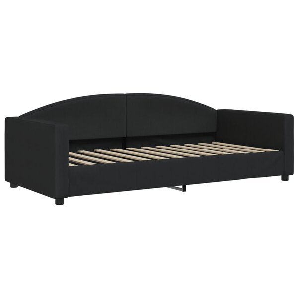 vidaXL Lit de repos noir 90x200 cm tissu