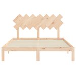 vidaXL Cadre de lit avec tête de lit 140x200 cm bois massif