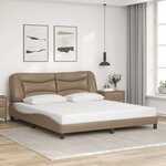 vidaXL Cadre de lit sans matelas cappuccino 180x200 cm similicuir