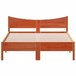 vidaXL Cadre de lit sans matelas cire marron 140x190cm bois pin massif