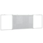 Tableau magnétique panneau écriture école maison bureau pliable 160 x 50 x 1 7 cm aluminium 02_0045524