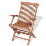 vidaXL Mobilier à dîner de jardin 5 Pièces Bois de teck massif