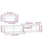 vidaXL Meubles TV 3 Pièces Bois massif de pin